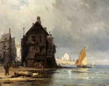 小查爾斯 厄弗拉西 庫瓦塞格 A Coastal Scene In Normandy 小查爾斯 厄弗拉西 庫瓦塞格 A Coastal Scene In Normandy